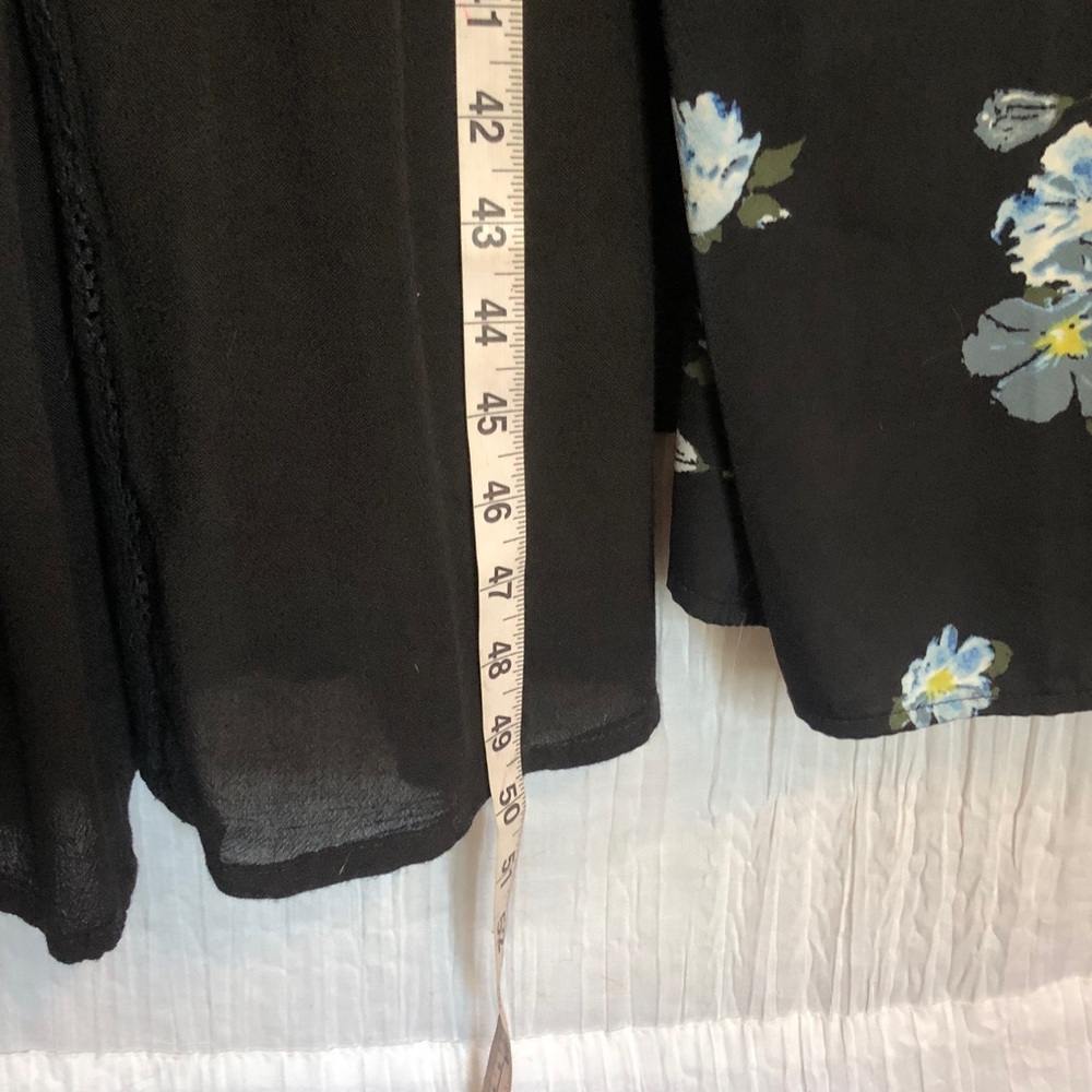 MOSSIMO & YOUNG USA size L black crinkle & floral maxi sun summer dresses - Picture 14 of 15
